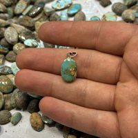 گردنبند اسپرت نقره با فیروزه(کد48)