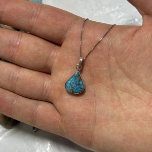 گردنبند اسپرت نقره با فیروزه(کد56)