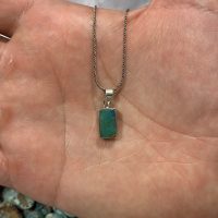 گردنبند اسپرت نقره با فیروزه(کد102)